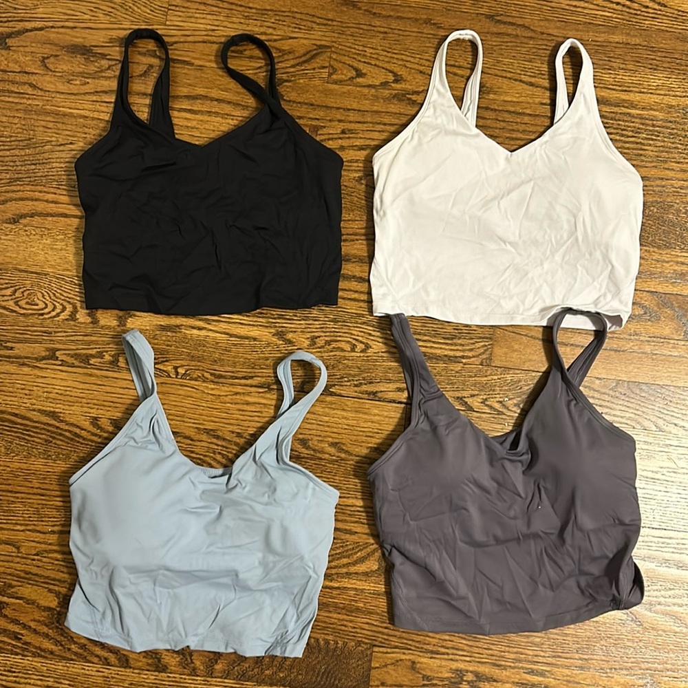 set of 4 workout tops